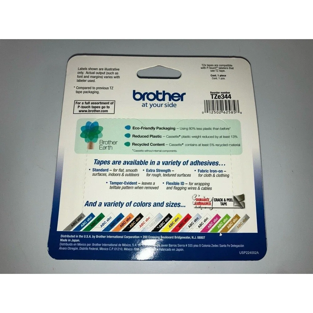 Brother TZe Adhesive Laminated Labeling Tape 3/4